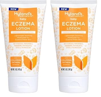 Hyland’S Baby Eczema Lotion, Lightweight Soothing Moisturizer For Eczema Prone Skin, With Colloidal Oatmeal, 5 Ounce (Pack Of 2)