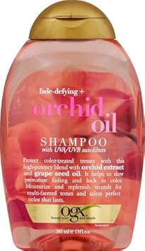 Ogx Fade-Defying Orchid Oil Shampoo With Uva/Uvb Sun Filters, 13 Ounces