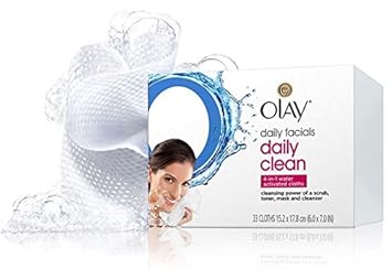 Olay 2-In-1 Normal Daily Facial Cloths, 33-Count (Pack Of 2)