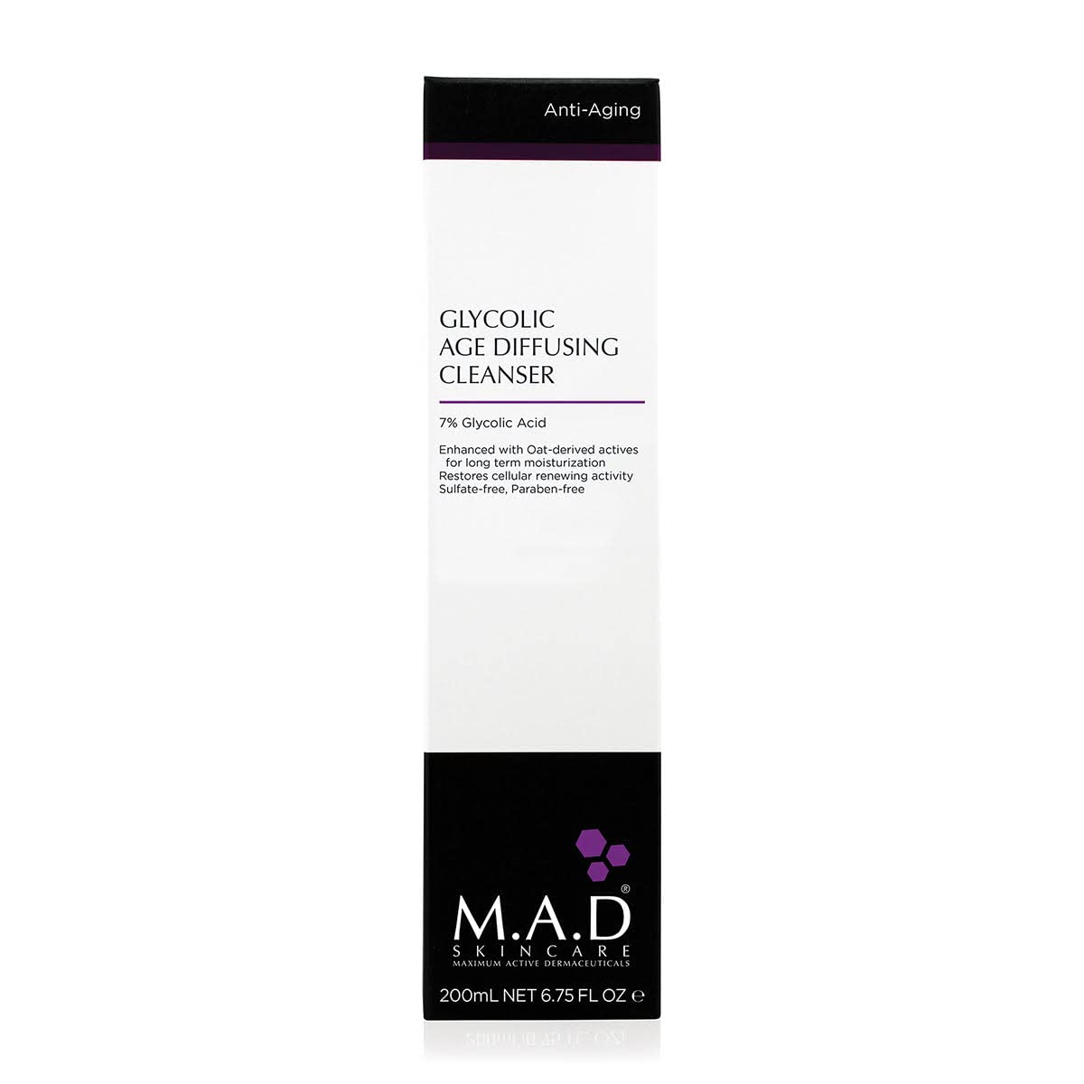M.A.D Skincare Anti-Aging Glycolic Age Diffusing Cleanser 6.75 Fl. Oz. : Beauty & Personal Care