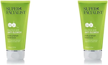 Super Facialist Salicylic Acid Anti Blemish Purify & Refresh Face Scrub - Face Wash For Acne Treatment & Blackhead Remover With Salicylic Acid & Vitamin B 3, Vegan Friendly, 150Ml (Pack Of 2)