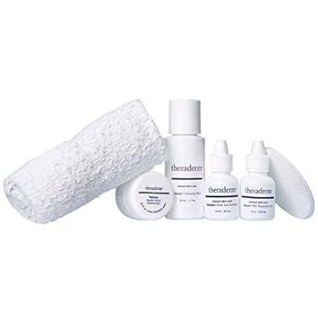 Theraderm Skin Renewal Travel System With Gentle Moisturizer - Tsa Approved - 2-Week Supply : Beauty & Personal Care