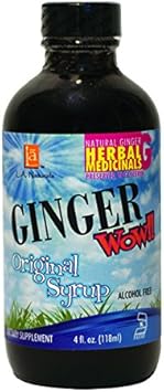 L A Naturals Ginger Wow! Syrup Original, 0.02 Pound : Health & Household