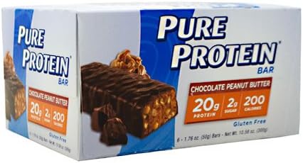 PURE PROTEIN Pure Protein Bar, 6 (50 g) Bars, Chocolate Peanut Butter