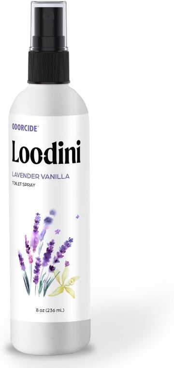Odorcide Loo-Dini Lavender Vanillar 8oz Toilet Spray & Bathroom Spray – Use This Bathroom Spray Odor Eliminator Before You Go – Poop Spray For Toilet and Bathroom Air Freshener & Bathroom Deodorizer