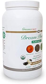 Greens First Dream Protein Plant Based – USDA Organic Dietary Suppleme