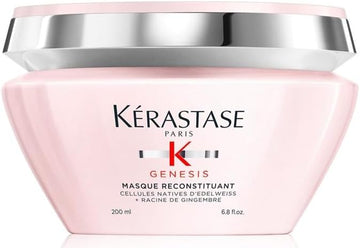 Kérastase Genesis, Nourishing & Fortifying Anti-Hair Fall Mask, For Weakened Hair, With Ginger Root & Edelweiss Flower, Masque Reconstituant, 200Ml