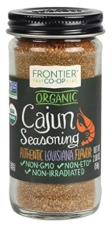 Frontier Co-op Organic Cajun Seasoning, 2.08-Ounce Jar, Authentic Louisiana Flavor For Southern Delicacies, Kosher, Non GMO : Simply Organic Cajun : Grocery & Gourmet Food