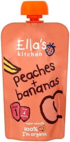 (6 PACK) - Ellas Kitchen - S1 Peaches & Bananas | 120g | 6 PACK BUNDLE