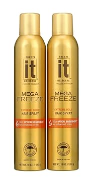 F'Reeze It Mega Freeze Hair Spray, Extreme Hold,10 Oz, (2 Count)