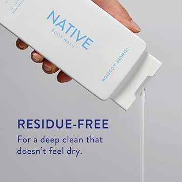 Native Body Wash For Men & Women, Seasonal | Sulfate, Paraben, And Dye Free, With Naturally Derived Clean Ingredients Leaving Skin Soft And Hydrating, Powder & Cotton 18 Oz - 2 Pk : Beauty & Personal Care
