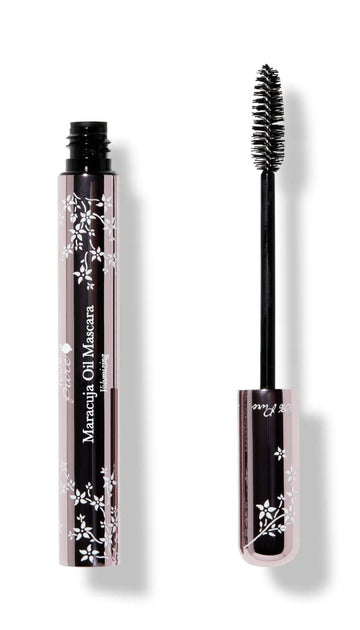 100% Pure Maracuja Oil Mascara Dramatic Intense Volume & Length Natural Fruit Pigmented Voluminous Eyelash Makeup No Clumping, Smudging Or Flaking - Vegan, Dark Chocolate Color - 0.35 Oz