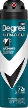 Degree Men Antiperspirant Deodorant Dry Spray Black+White 72-Hour Sweat & Odor Protection Antiperspirant For Men With Motionsense Technology 3.8 Oz