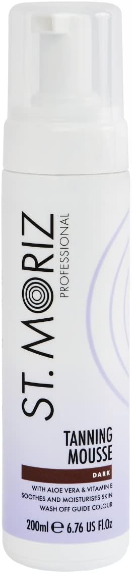 St. Moriz Professional Dark Self Tanner Mousse - Sunless Instant Self Tanning Foam For A Deep, Natural Looking Fake Tan - Moisturizing Tanning Foam – With Aloe Vera & Vitamin E (200Ml)