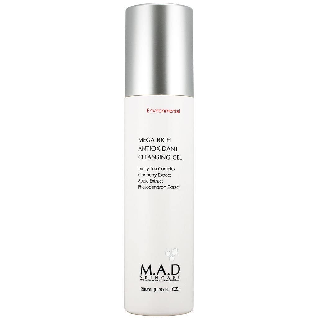 M.A.D Skincare Environmental Mega Rich Antioxidant Facial Cleansing Gel 6.75 Oz