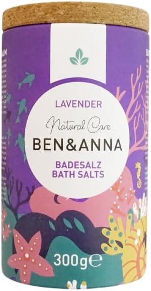 Ben & Anna - Premium Cornflower Bath Salts For Muscle Relaxation Bath With Sea Salt - Perfect Bath Additive - Moisturising And Skin Cleansing With Soothing Effect (300 G (Pack Of 1), Cornflower)