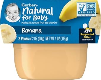 Gerber Banana Puree Baby Food, 4 Fl Oz