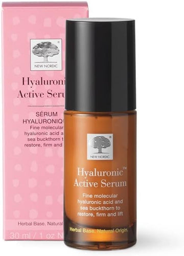 New Nordic Hyaluronic Active Serum With Hyaluronic Acid To Help Hydrate & Firm Skin - Reduces The Visibility Of Wrinkles - Odour Free - 30Ml