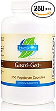 Priority One Vitamins Gastri Gest 250 Vegetarian Capsules - Powerful Combination Of Plant Enzymes That Help Maintain Healthy Digestion And Intestinal Enzyme Activity