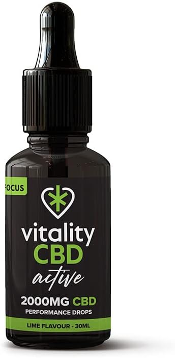 Vitality CBD Active Focus Drops with Ginkgo Biloba, Vitamin A, Guarana, 2000mg of CBD, 30ml, Lime Flavour, NO THC : Amazon.co.uk: Health & Personal Care