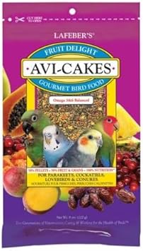 Lafeber Fruit Delight AviCakes for Cockatiels - 227g Quakers Caiques :Pet Supplies