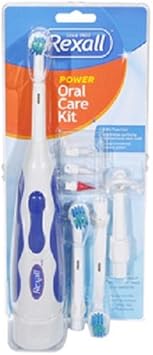 Rexall Power Oral Care Kit Toothbrush, Floss, Care : Health & Household
