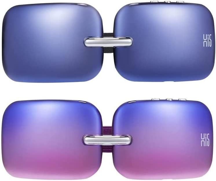 Master Massage E10 Eye Massager Heat & Vibration Relieves Migraines,Dark Circles, Puffiness. Ultra Lightweight, Chic & Stylish, Improve Eye Circulation, Dry Eye, Heated For Eye Relax - Aurora Blue