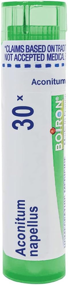 Boiron Aconitum Napellus 30X For High Fever Of Sudden Onset With Dry Skin - 80 Pellets