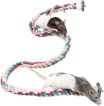 16 Inch Flex Rope (Medium) - Bendable Fun Climbing Perch Cage Accessory Toy - Sugar Gliders, Squirrels, Degus, Marmosets, Monkeys, Parrots, Birds, Rats & Other Small Animals : Pet Supplies