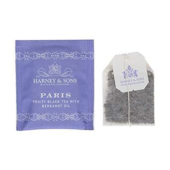 Harney & Sons Paris Tea, Fruity Black Tea With Bergamot, 50 Teabags