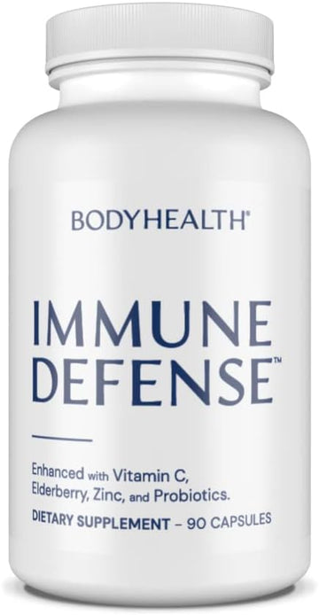 Bodyhealth Immune Defense, Immune Support (90 Capsules), Elderberry With Zinc And Vitamin C For Adults, Immunity Boost With Echinacea, Astragalus And Probiotics