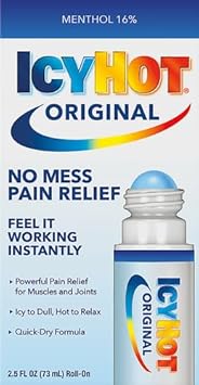 Icy Hot Original Medicated Pain Relief Liquid With No Mess Applicator, 2.5 Fluid Ounces