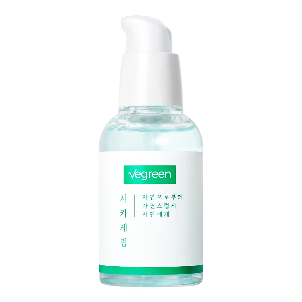 Vegreen Fragrance-Free Cica Serum | Centella Asiatica Enriched Face Serum For Women & Men | Alcohol-Free Centella Unscented Serum Face Moisturizer | Hydrating Serum For All Skin Types 1.69 Fl Oz