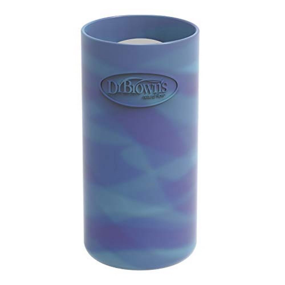 Dr. Brown'S Natural Flow Options+ Glass Baby Bottle Sleeves,100% Silicone,8 Oz,Narrow,Glow In The Dark