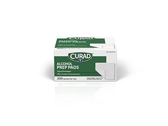 Curad Alcohol Prep Pads, 70% Alcohol, 1000 Count (5 Boxes 200 CT/EA) : Health & Household