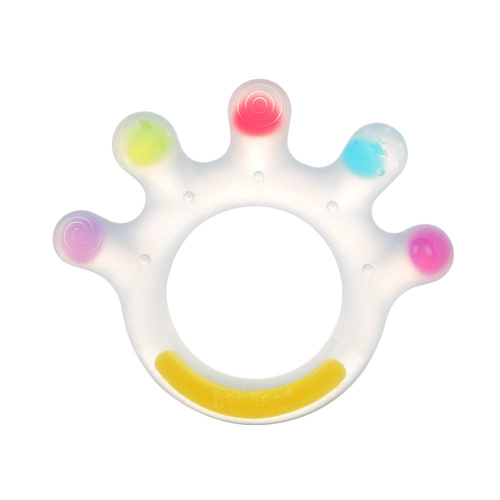 Haakaa Dinky Digits Palm Teether, Baby Teething Toys, Food Grade Silicone Teethers for Babies 0-6 Months/6-12 Months, BPA Free Teething Relief Baby Chew Toys