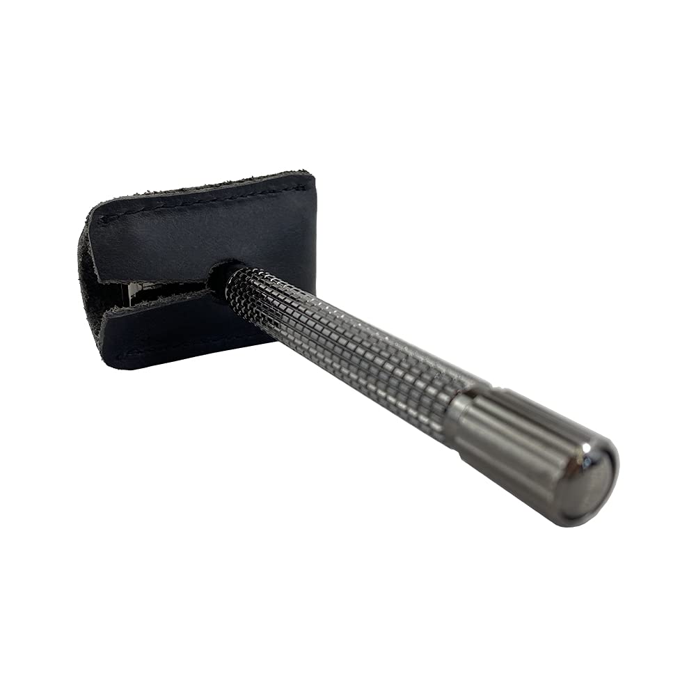 Hide & Drink, Leather Double Edge Safety Razor Head Protective Sheath, Shaving Travel Cover Handmade (Dark Jade) : Beauty & Personal Care