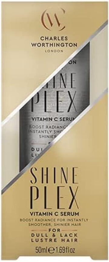 Charles Worthington Shineplex Glass Shine Serum, Vitamin C To Hydrate And Nourish Hair, Salon Smoothing Treatment For Women, 50 Ml
