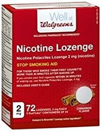 Walgreens Nicotine Lozenge Cinnamon Flavor 2Mg 72 Lozenges