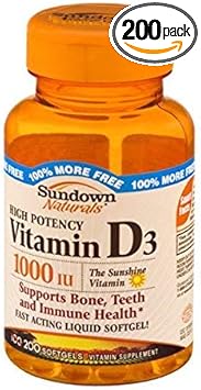 Sundown Naturals High Potency Vitamin D3 - 200 Ct