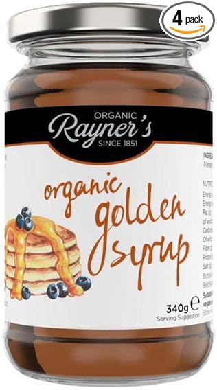 Rayners | Fairtrade Organic Golden Syrup | 4 X 340G (Uk)