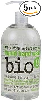 Bio-D Anti Bacterial Hand Wash Lime & Aloe Vera x 5 (Pack of 5)