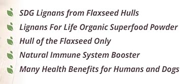 Lignans For Life Flaxseed Lignans for Dogs & People - Natural Hormone Support, 15mg 90 Capsules, Flax Seed Natural Capsules, Natural Flaxseed Supplements w/High Fiber - Flaxseed Vitamins : Health & Household