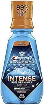 Crest Pro Health Intense Mouthwash, Clean Mint, 16.8 Fluid Ounce (Packaging May Vary) : Health & Household