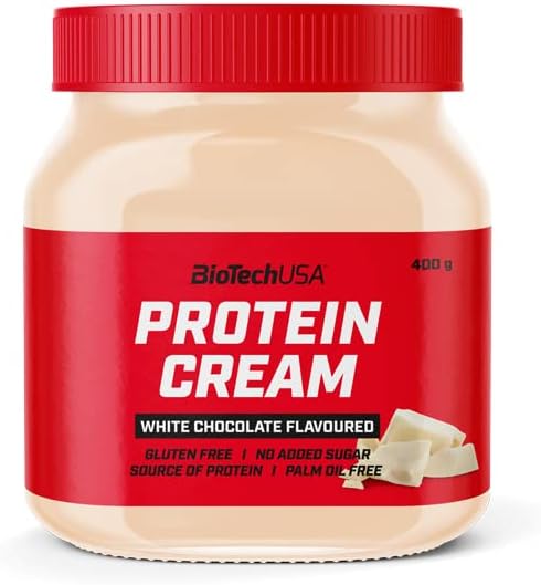 Biotechusa Protein Cream | Protein-Packed Cocoa Hazelnut Spread | Gluten-Free | Palm Oil-Free, 200 G, Cocoa-Hazelnut