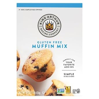 King Arthur, Gluten Free Muffin Mix, Certified Gluten-Free, Non-GMO Project Verified, Certified Kosher, 16 Ounces