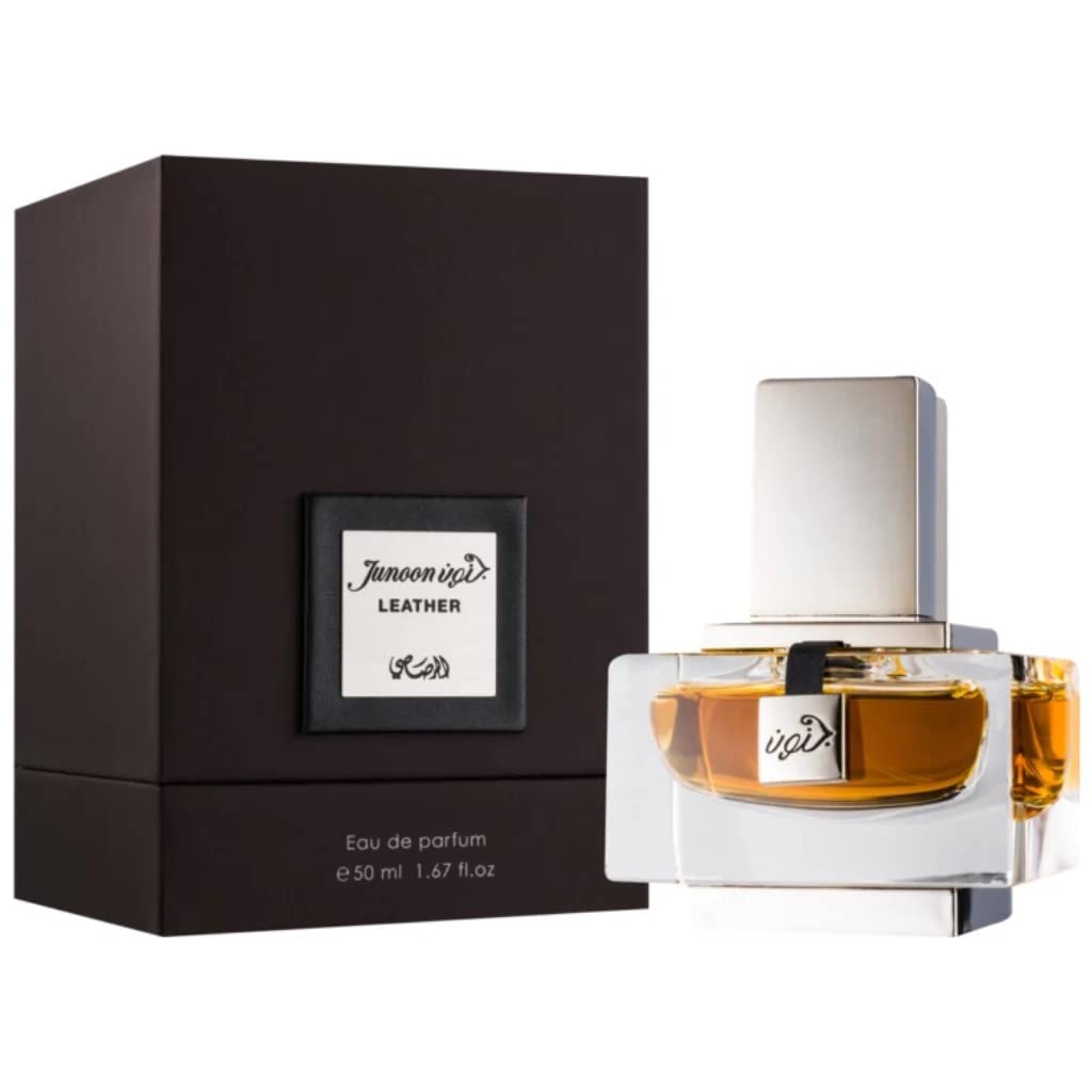 Rasasi Junoon Leather For Men Eau De Parfum Spray, 1.7 Ounce : Beauty & Personal Care