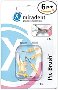 Interdental Brushes from Miradent fits Pic-Brush Holder 6pk Choose Various Sizes (X Fine 0.5mm-1.8mm) : Amazon.co.uk: Health & Personal Care