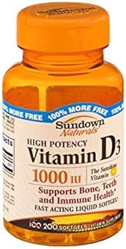 Sundown Naturals High Potency Vitamin D3 - 200 ct