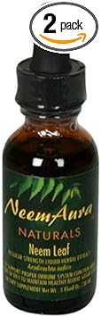 Neemaura Naturals Liquid Herbal Extract, Neem Leaf, Regular Strength, 1 fl oz (30 ml) (Pack of 2) : Health & Household